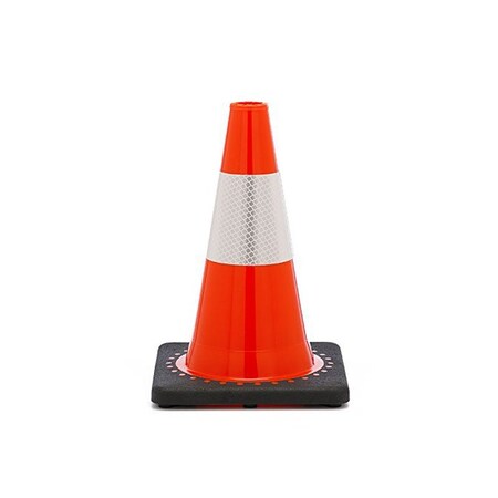 Jbc Traffic Cone, Premium PVC (Polyvinyl Chloride), 12" Height, 2.5 Lbs, Orange TC-12-OR-1